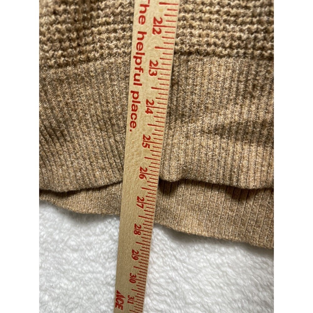 Aerie Cozy Knit Sweater Women's Size XS Brown Minimalist Long Sleeve Crew Neck - Picture 4 of 7